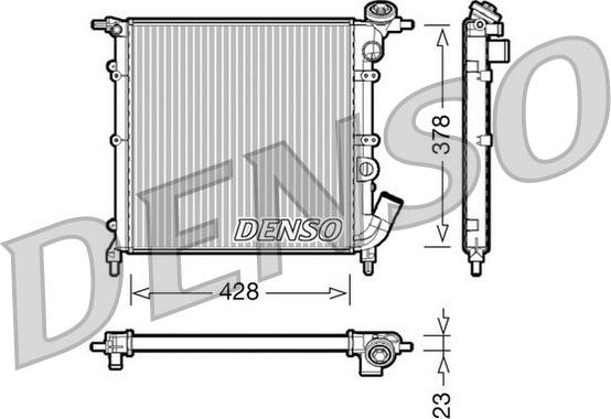 Denso DRM23012 - Радиатор, охлаждение двигателя avtokuzovplus.com.ua