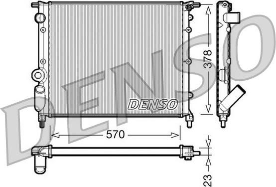 Denso DRM23013 - Радиатор, охлаждение двигателя autodnr.net