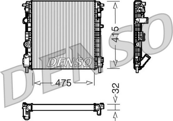 Denso DRM23015 - Радіатор, охолодження двигуна autocars.com.ua