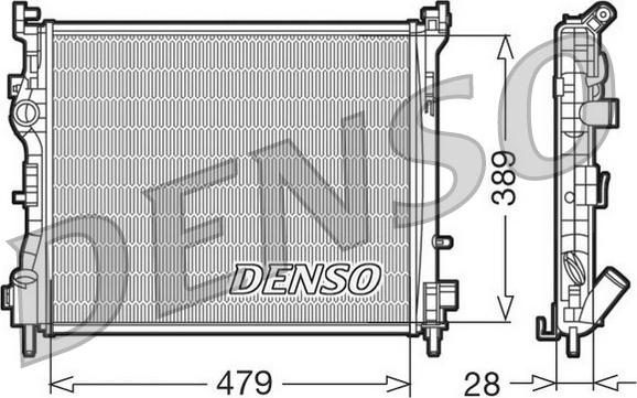 Denso DRM23016 - Радіатор, охолодження двигуна autocars.com.ua