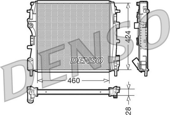 Denso DRM23019 - Радиатор, охлаждение двигателя autodnr.net