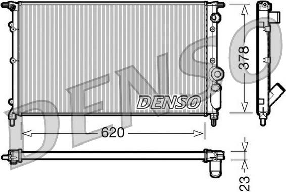 Denso DRM23022 - Радіатор, охолодження двигуна autocars.com.ua