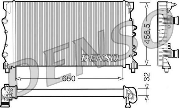 Denso DRM23024 - Радіатор, охолодження двигуна autocars.com.ua