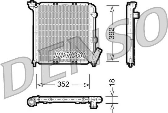 Denso DRM23026 - Радіатор, охолодження двигуна autocars.com.ua