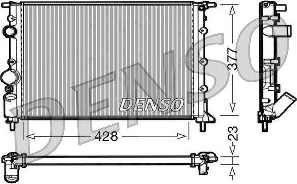 Denso DRM23032 - Радіатор, охолодження двигуна autocars.com.ua