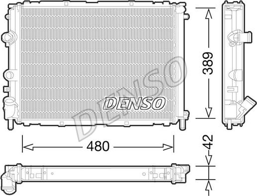 Denso DRM23033 - Радиатор, охлаждение двигателя avtokuzovplus.com.ua