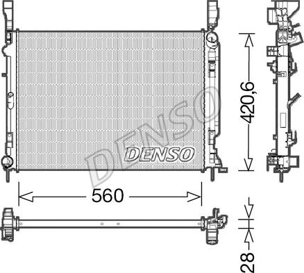 Denso DRM23036 - Радіатор, охолодження двигуна autocars.com.ua