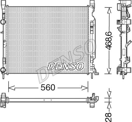 Denso DRM23037 - Радіатор, охолодження двигуна autocars.com.ua