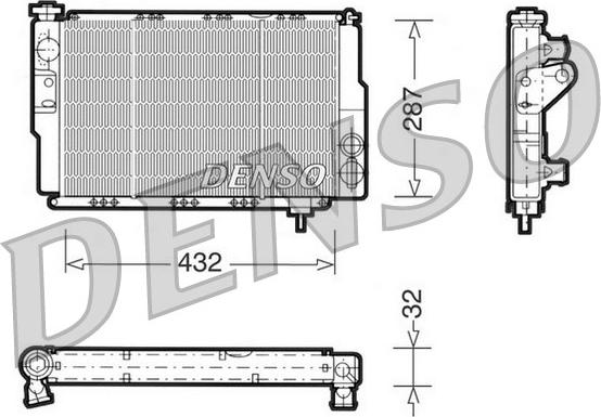 Denso DRM23040 - Радіатор, охолодження двигуна autocars.com.ua