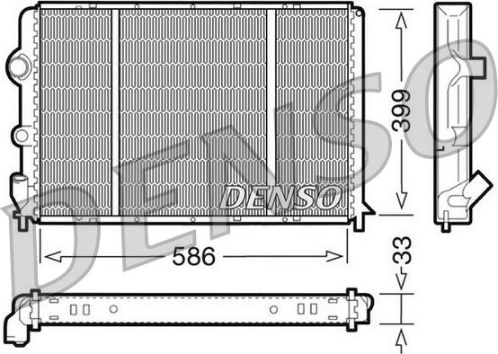 Denso DRM23050 - Радиатор, охлаждение двигателя avtokuzovplus.com.ua