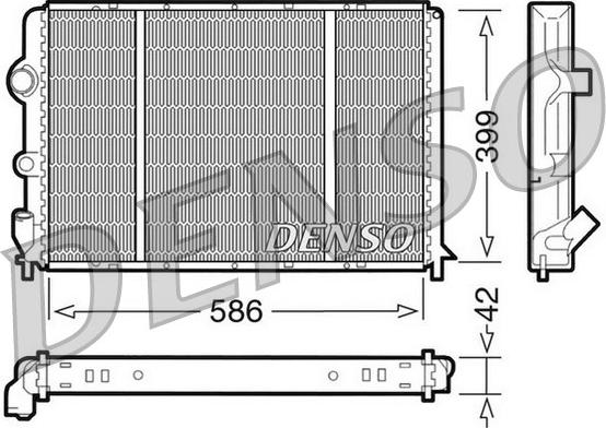 Denso DRM23051 - Радіатор, охолодження двигуна autocars.com.ua