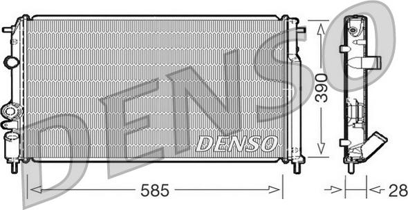 Denso DRM23052 - Радиатор, охлаждение двигателя autodnr.net