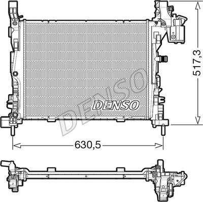 Denso DRM23062 - Радіатор, охолодження двигуна autocars.com.ua