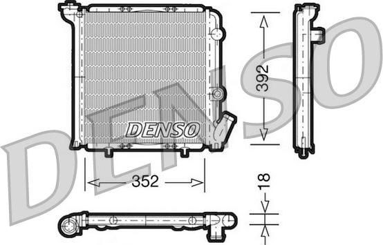 Denso DRM23071 - Радіатор, охолодження двигуна autocars.com.ua