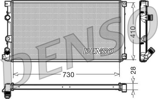 Denso DRM23090 - Радіатор, охолодження двигуна autocars.com.ua