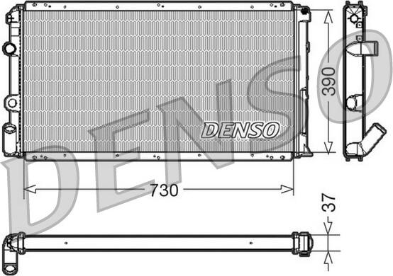 Denso DRM23091 - Радіатор, охолодження двигуна autocars.com.ua