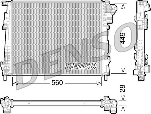 Denso DRM23094 - Радіатор, охолодження двигуна autocars.com.ua
