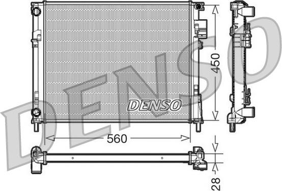 Denso DRM23096 - Радіатор, охолодження двигуна autocars.com.ua