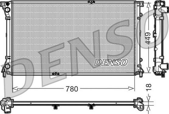 Denso DRM23097 - Радіатор, охолодження двигуна autocars.com.ua