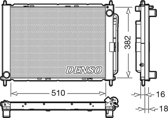 Denso DRM23104 - Модуль охлаждения avtokuzovplus.com.ua