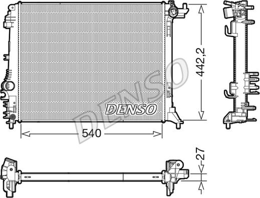 Denso DRM23114 - Радіатор, охолодження двигуна autocars.com.ua