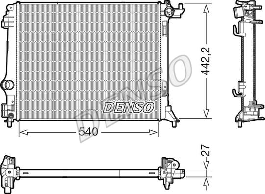 Denso DRM23116 - Радіатор, охолодження двигуна autocars.com.ua