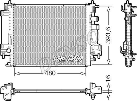 Denso DRM23117 - Радіатор, охолодження двигуна autocars.com.ua