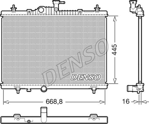 Denso DRM23118 - Радіатор, охолодження двигуна autocars.com.ua