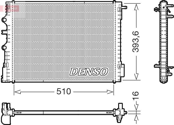 Denso DRM23120 - Радіатор, охолодження двигуна autocars.com.ua