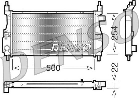 Denso DRM24003 - Радіатор, охолодження двигуна autocars.com.ua