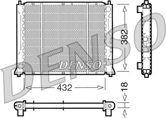 Denso DRM24004 - Радіатор, охолодження двигуна autocars.com.ua