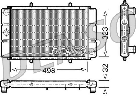Denso DRM24010 - Радиатор, охлаждение двигателя avtokuzovplus.com.ua