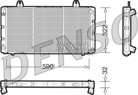 Denso DRM25001 - Радіатор, охолодження двигуна autocars.com.ua