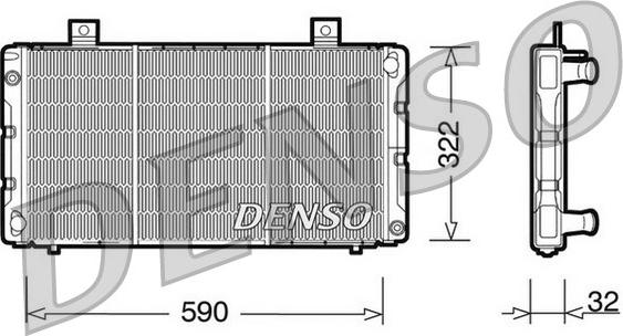 Denso DRM25003 - Радіатор, охолодження двигуна autocars.com.ua