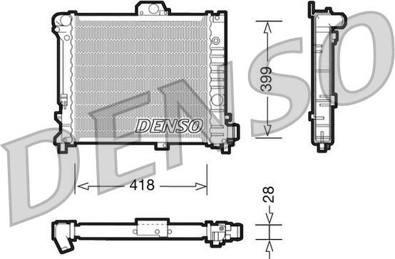 Denso DRM25004 - Радіатор, охолодження двигуна autocars.com.ua