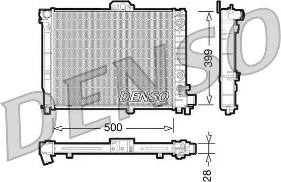 Denso DRM25008 - Радіатор, охолодження двигуна autocars.com.ua