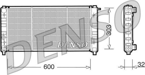 Denso DRM26004 - Радіатор, охолодження двигуна autocars.com.ua