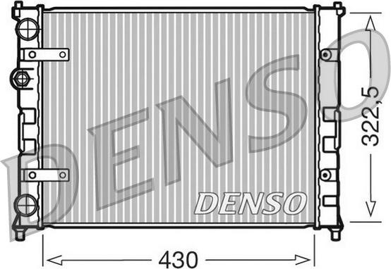 Denso DRM26007 - Радиатор, охлаждение двигателя avtokuzovplus.com.ua