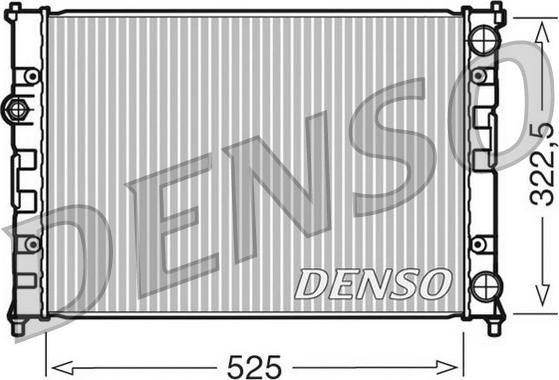 Denso DRM26008 - Радіатор, охолодження двигуна autocars.com.ua