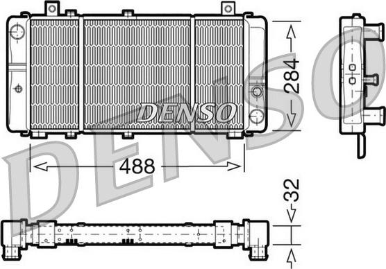 Denso DRM27001 - Радіатор, охолодження двигуна autocars.com.ua