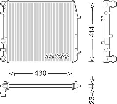 Denso DRM27006 - Радиатор, охлаждение двигателя autodnr.net