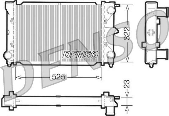 Denso DRM32003 - Радиатор, охлаждение двигателя avtokuzovplus.com.ua
