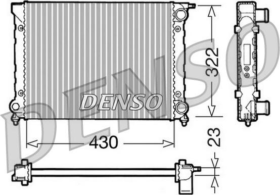 Denso DRM32004 - Радиатор, охлаждение двигателя avtokuzovplus.com.ua