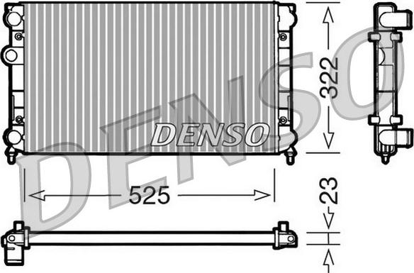 Denso DRM32005 - Радиатор, охлаждение двигателя avtokuzovplus.com.ua