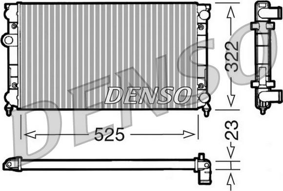Denso DRM32006 - Радиатор, охлаждение двигателя avtokuzovplus.com.ua