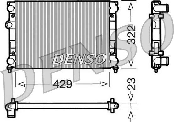 Denso DRM32007 - Радиатор, охлаждение двигателя avtokuzovplus.com.ua