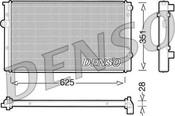 Denso DRM32008 - Радиатор, охлаждение двигателя avtokuzovplus.com.ua