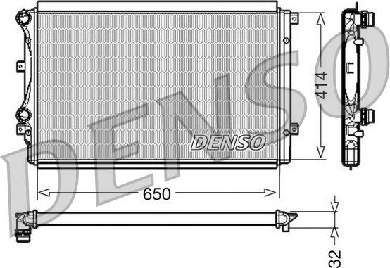 Denso DRM32015 - Радіатор, охолодження двигуна autocars.com.ua