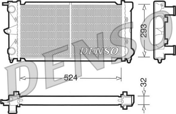 Denso DRM32020 - Радіатор, охолодження двигуна autocars.com.ua