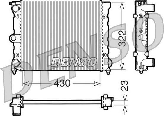 Denso DRM32022 - Радиатор, охлаждение двигателя avtokuzovplus.com.ua